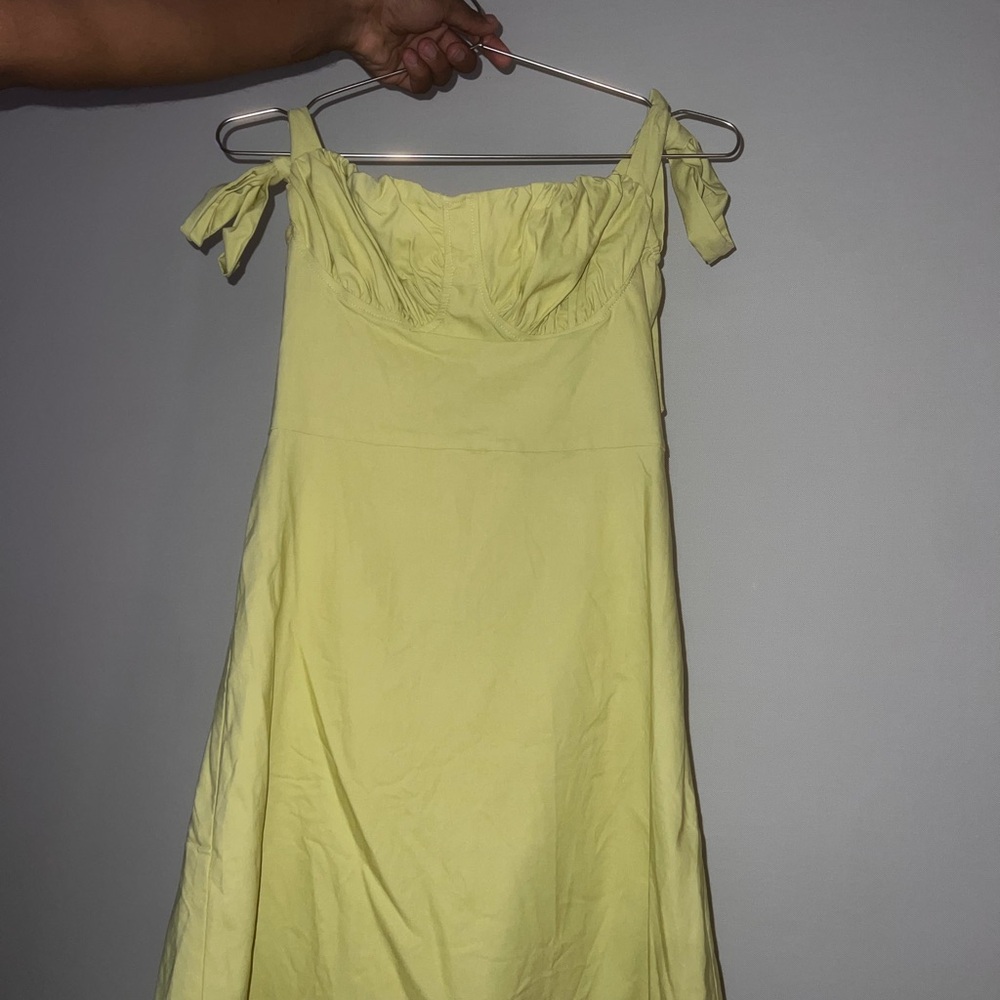 Elegant Yellow Off-Shoulder Dress